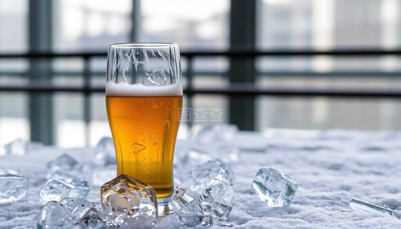 一杯冰镇啤酒